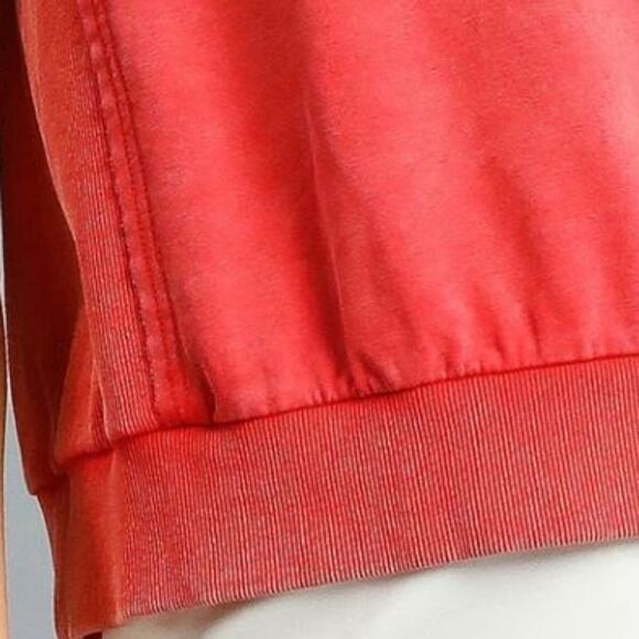 Umgee Round Neck Cap Sleeve Sweatshirt Women's Red Sleeveless Top - Picture 6 of 6